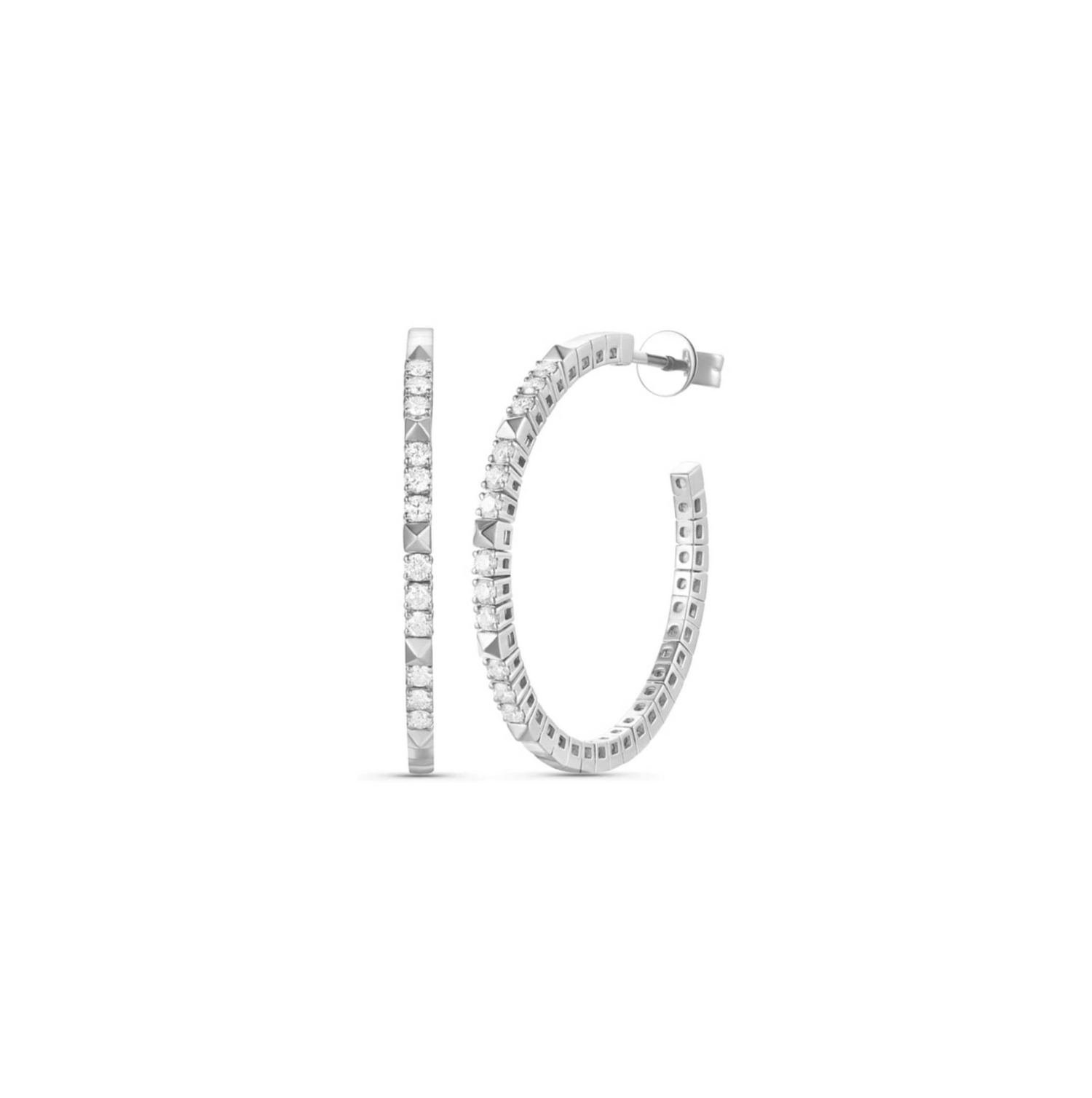 Gold Pyramid & Diamonds Flexible Hoops Logrado