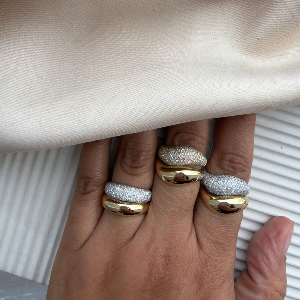 Anillos Chunky Wavy, Set