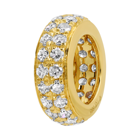 Rondelle Doble Fila Diamantes 6.5mm