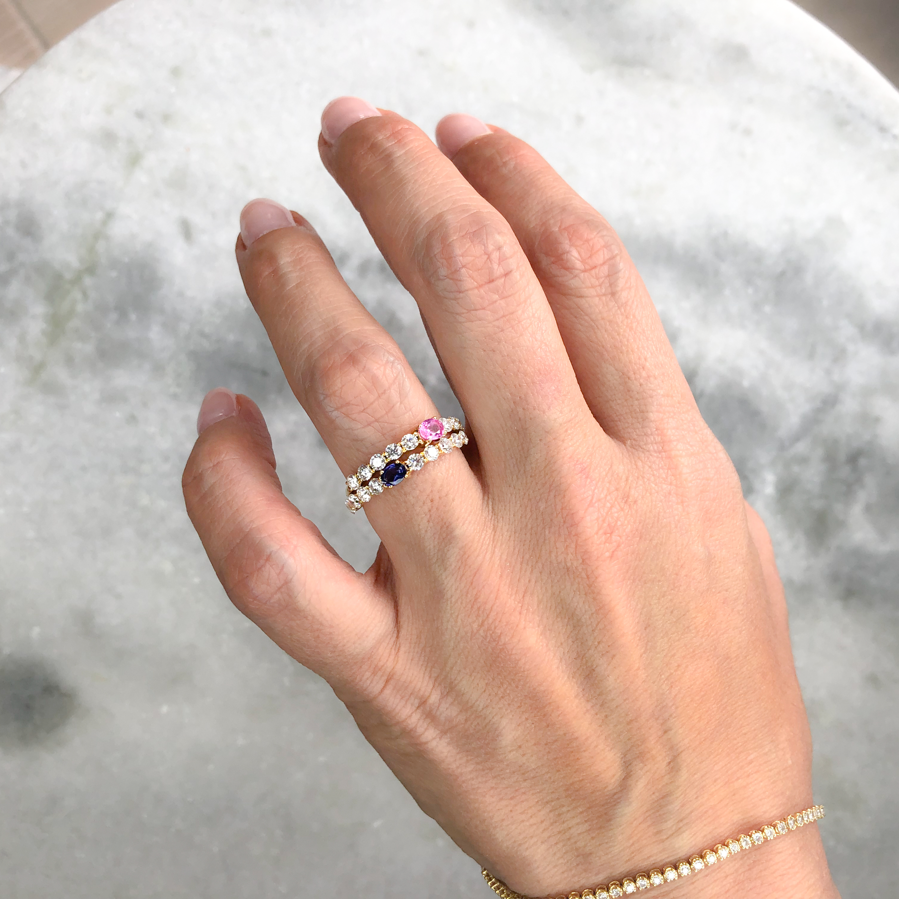 Anillos de Diamantes con Gemas