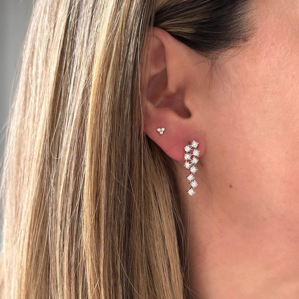 Aretes de Diamantes Largos