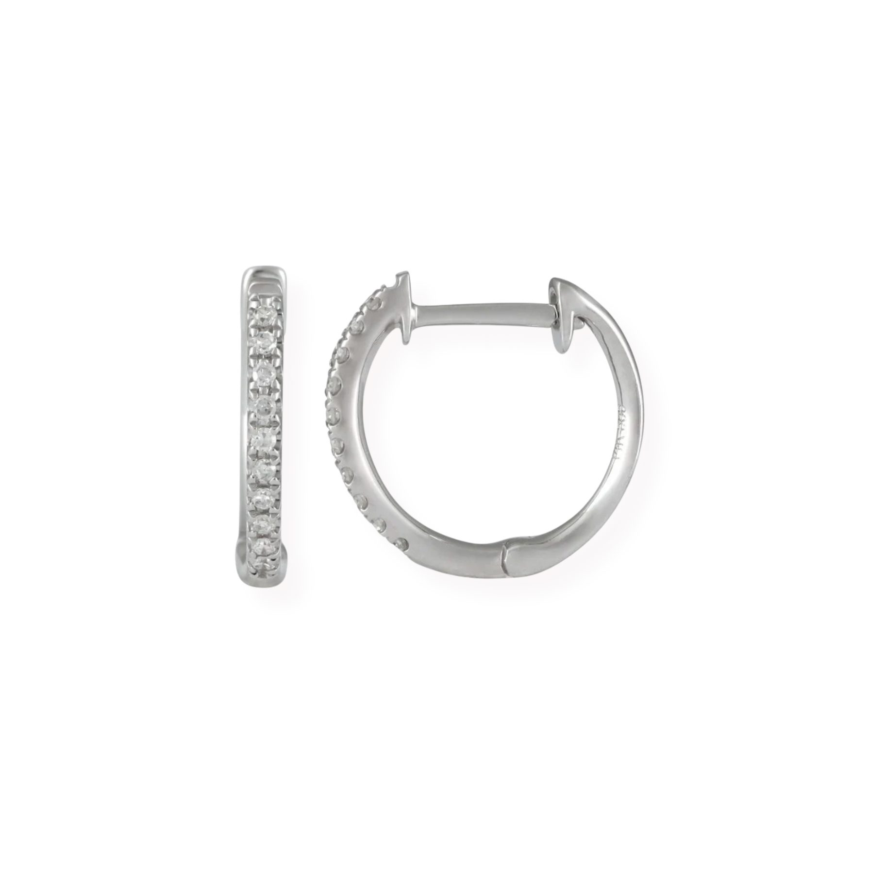 Huggies de Diamantes Oro Blanco