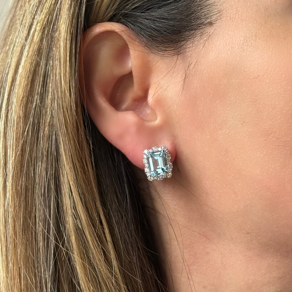 Aretes de Aguamarina
