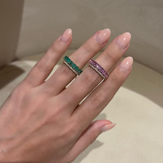 Anillo Flexible con Diamantes