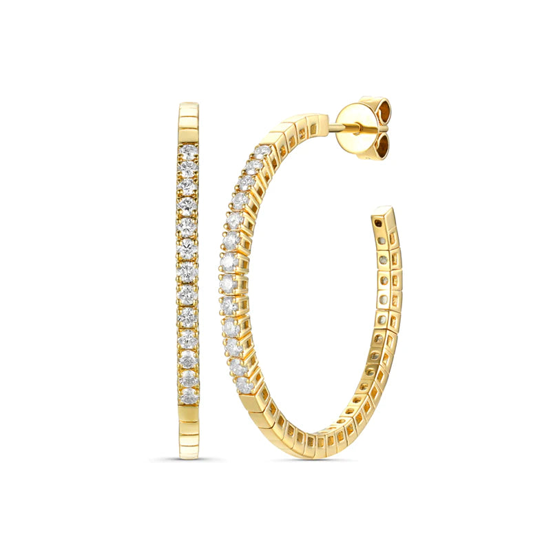 Flexible Diamond Hoops