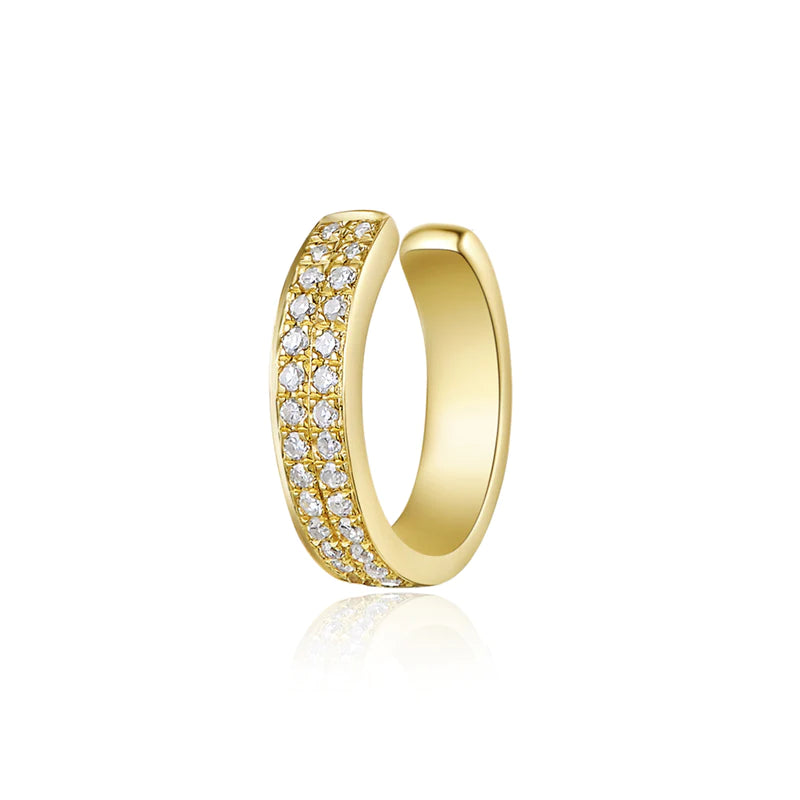 Mini Cuff de Doble Fila de Diamantes