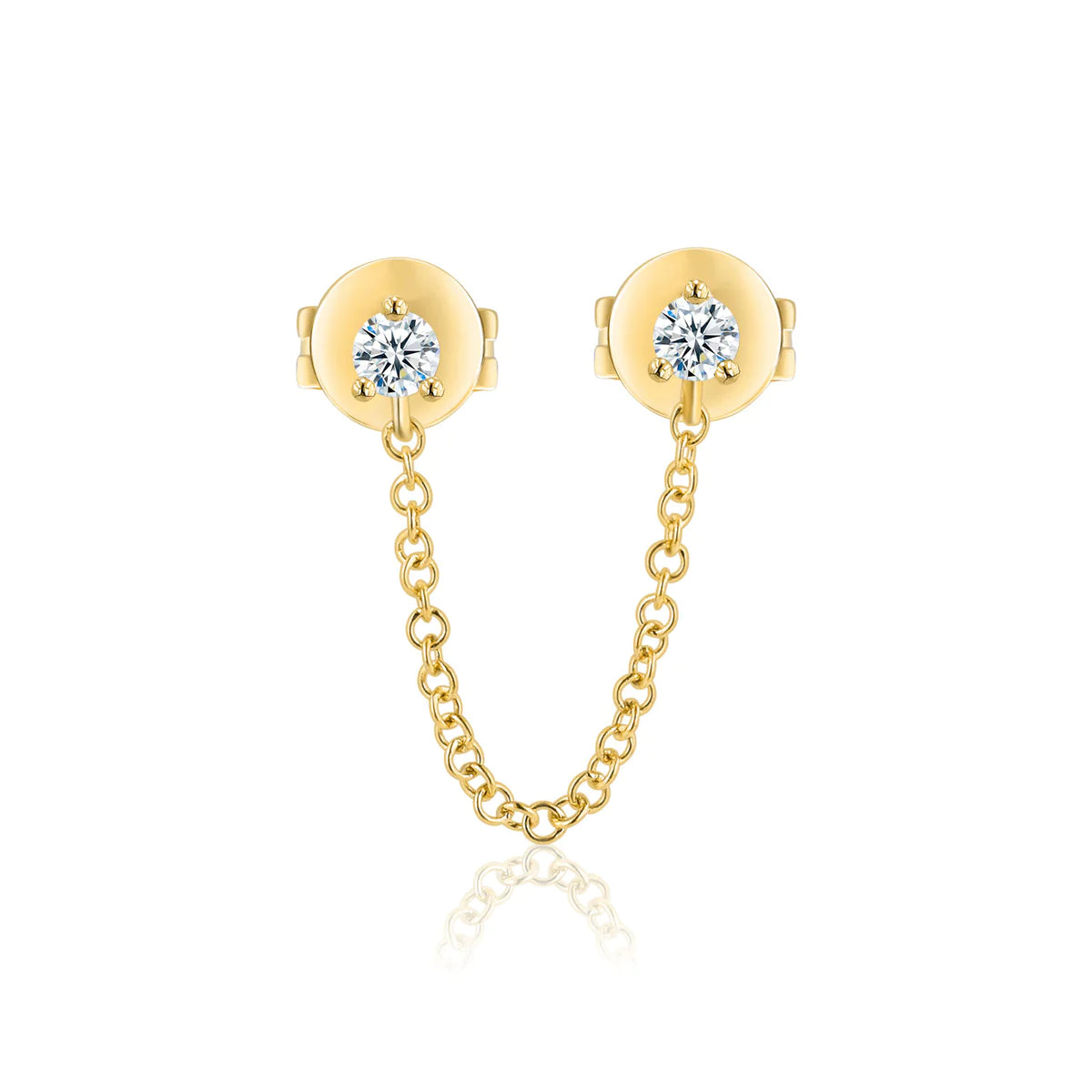 Arete de Cadena con Diamantes