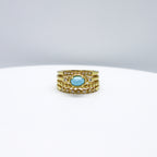 Anillo de Turquesa con Diamantes