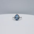 Anillo de Aguamarina con Diamantes