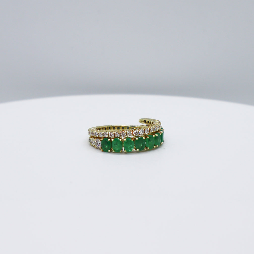 Anillo Flexible con Diamantes