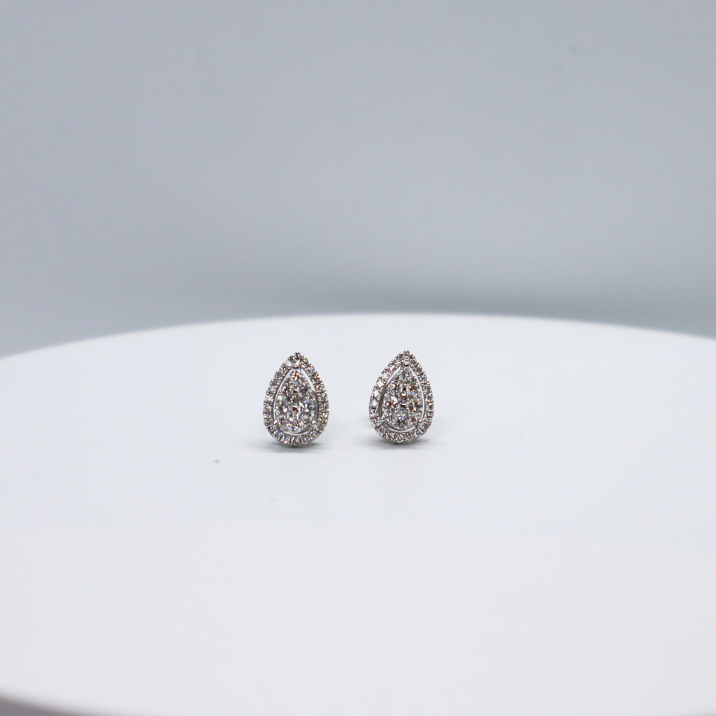 Aretes de Diamantes en Gota