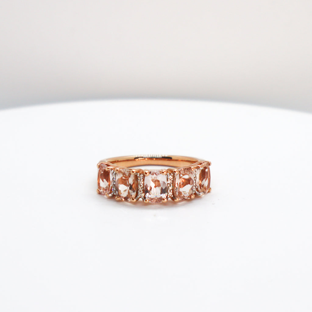 Anillo de Morganita con Diamantes