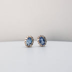 Aretes de Aguamarina con Diamantes