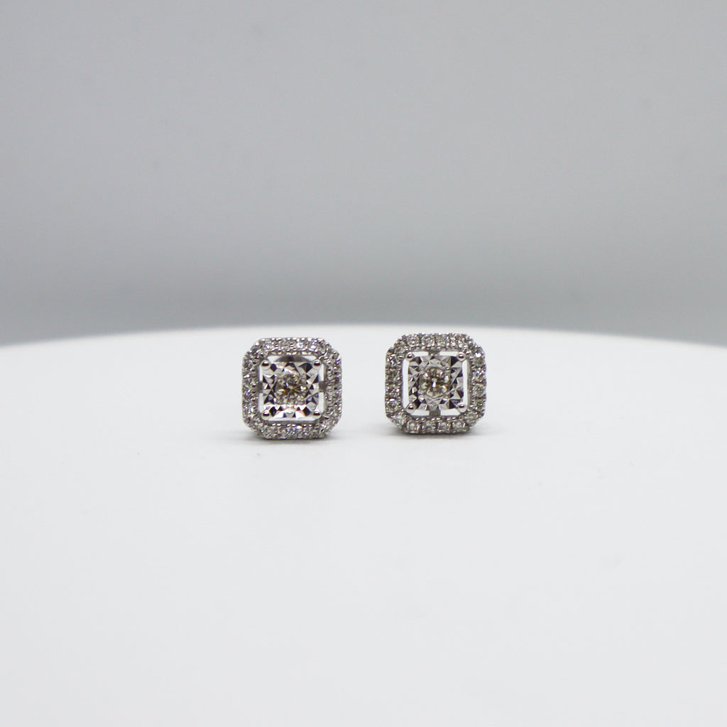 Aretes de Diamantes Cuadrados