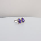 Aretes de Tanzanita con Diamantes