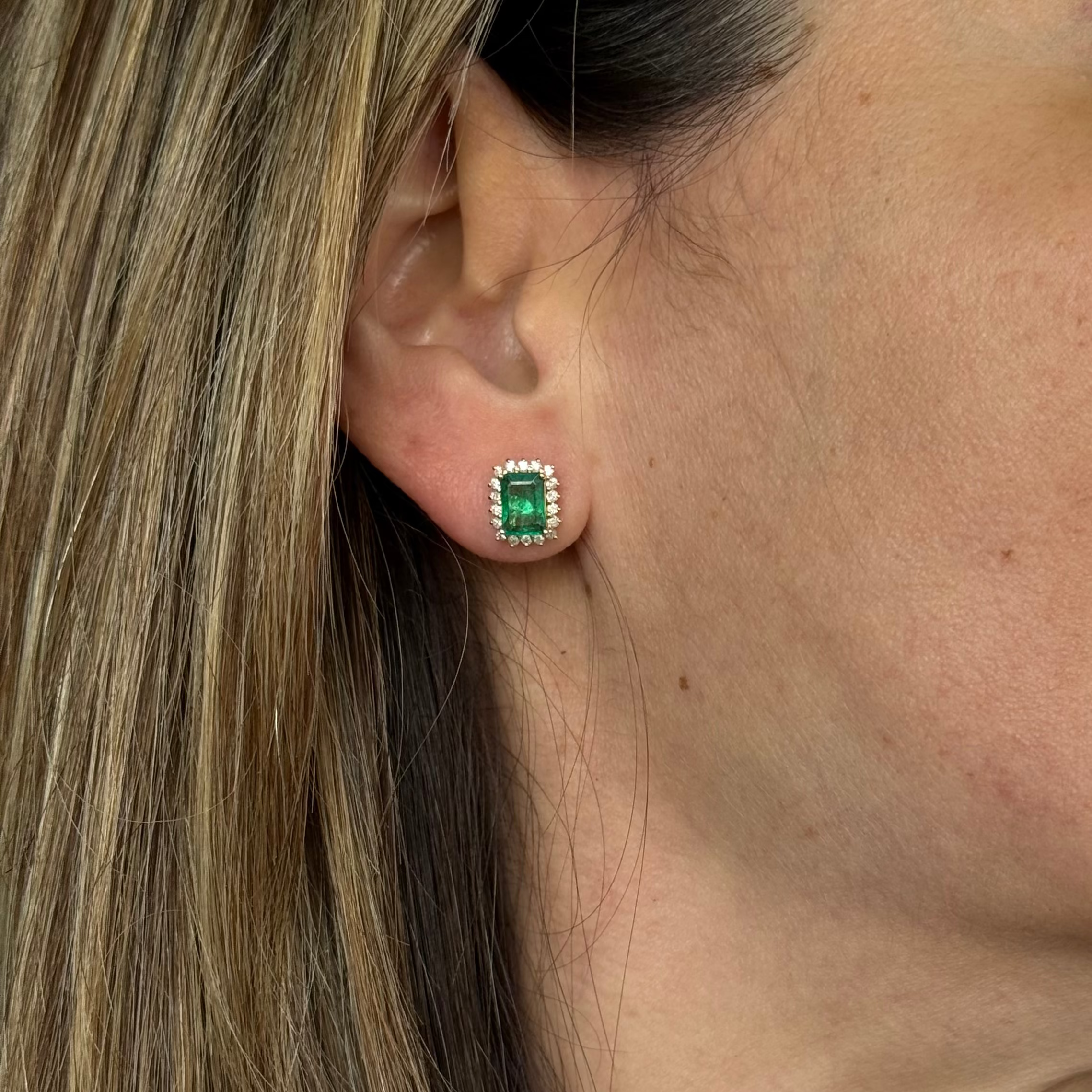 Aretes de Esmeralda con Diamantes