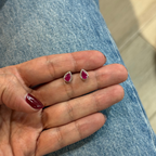 Aretes de Rubí Gota