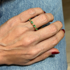 Anillo de Esmeraldas con Diamantes