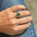 Anillo de Esmeralda con Diamantes