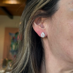Aretes de Diamantes Rosas y Blancos