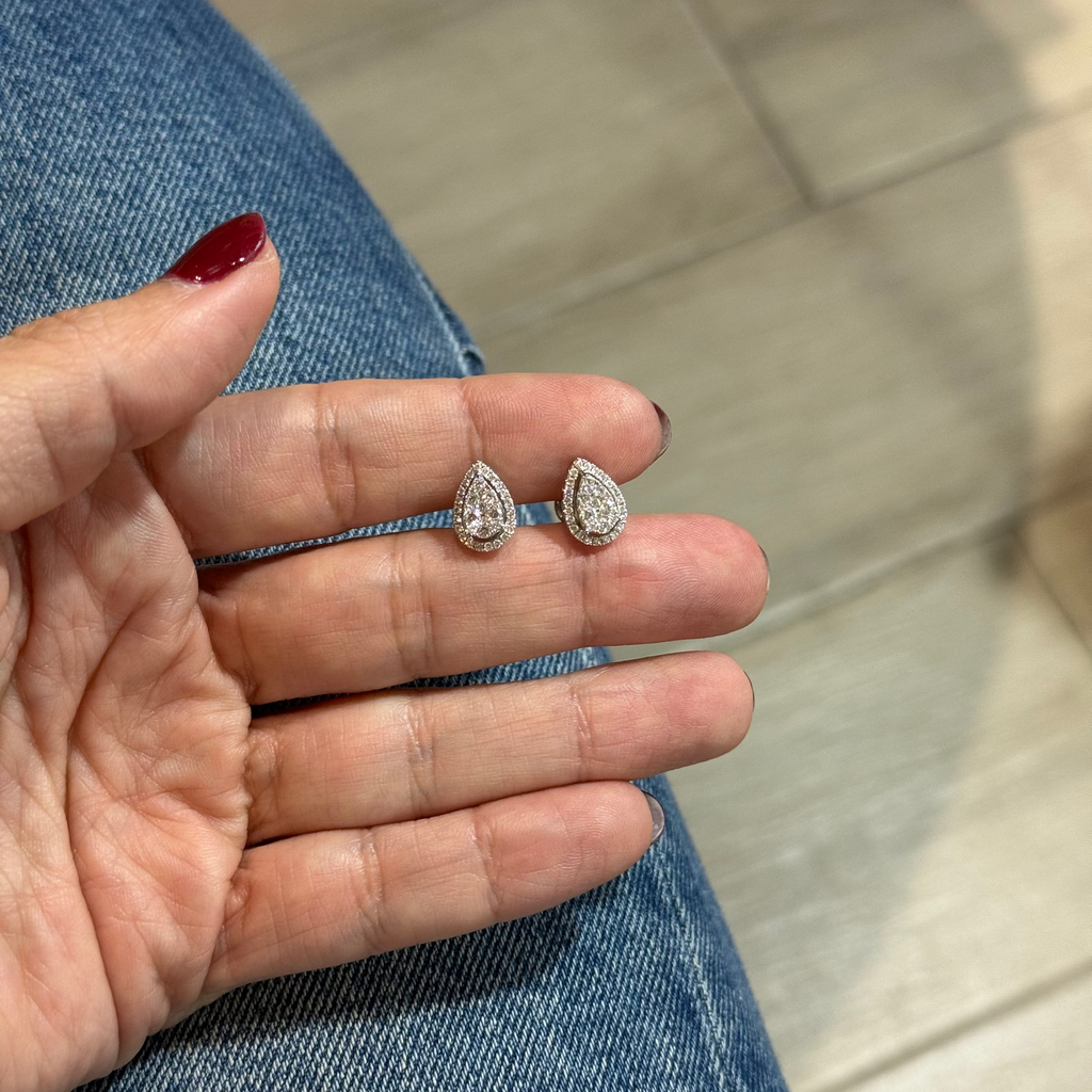 Aretes de Diamantes en Gota