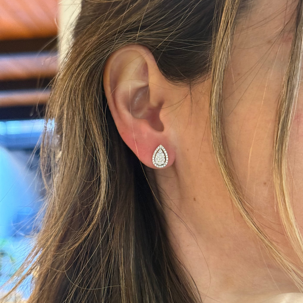 Aretes de Diamantes en Gota