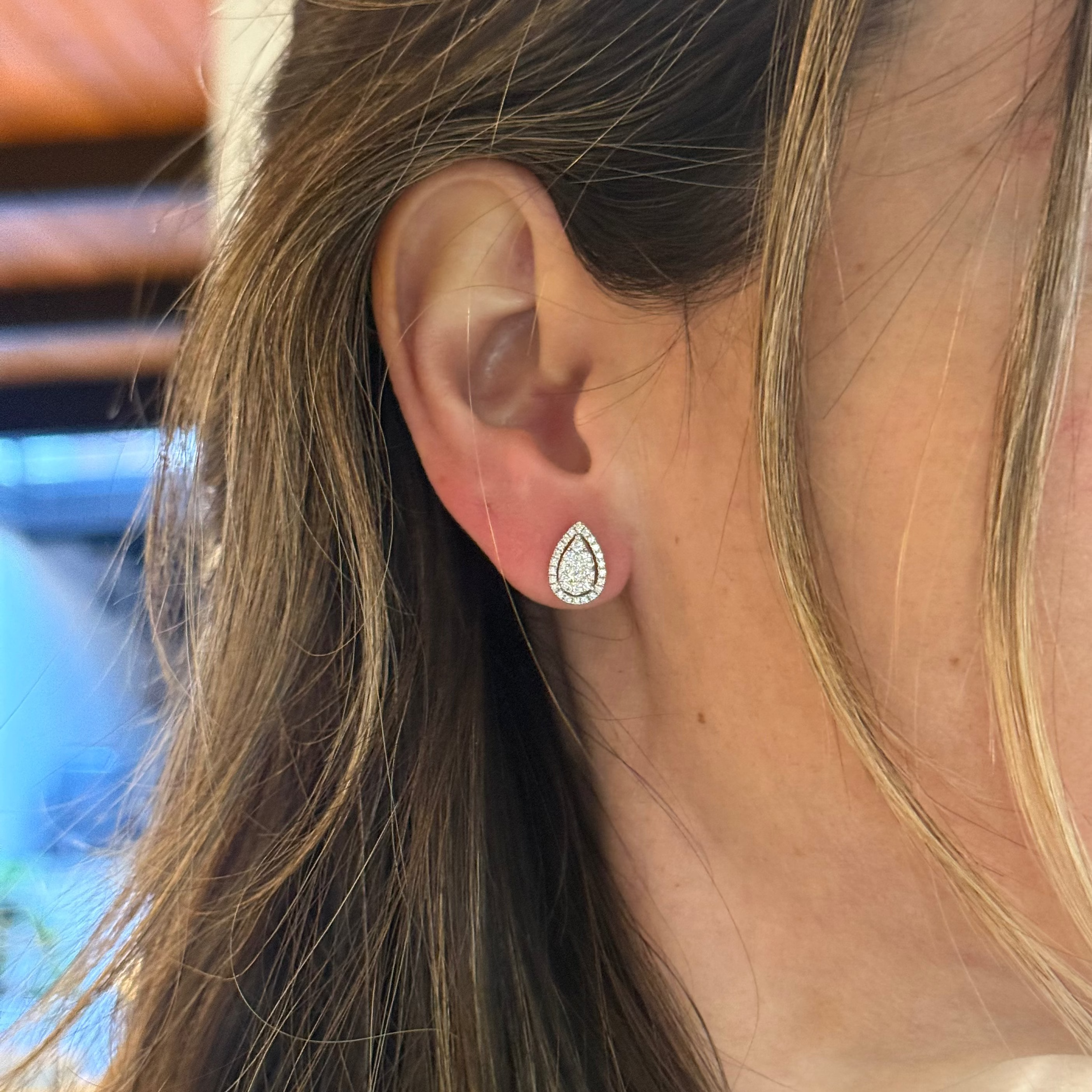 Aretes de Diamantes en Gota