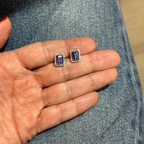 Aretes de Tanzanita con Diamantes