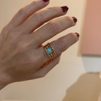 Anillo de Turquesa con Diamantes