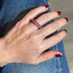 Anillo de Zafiros Rosas