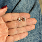 Aretes de Morganita con Diamantes