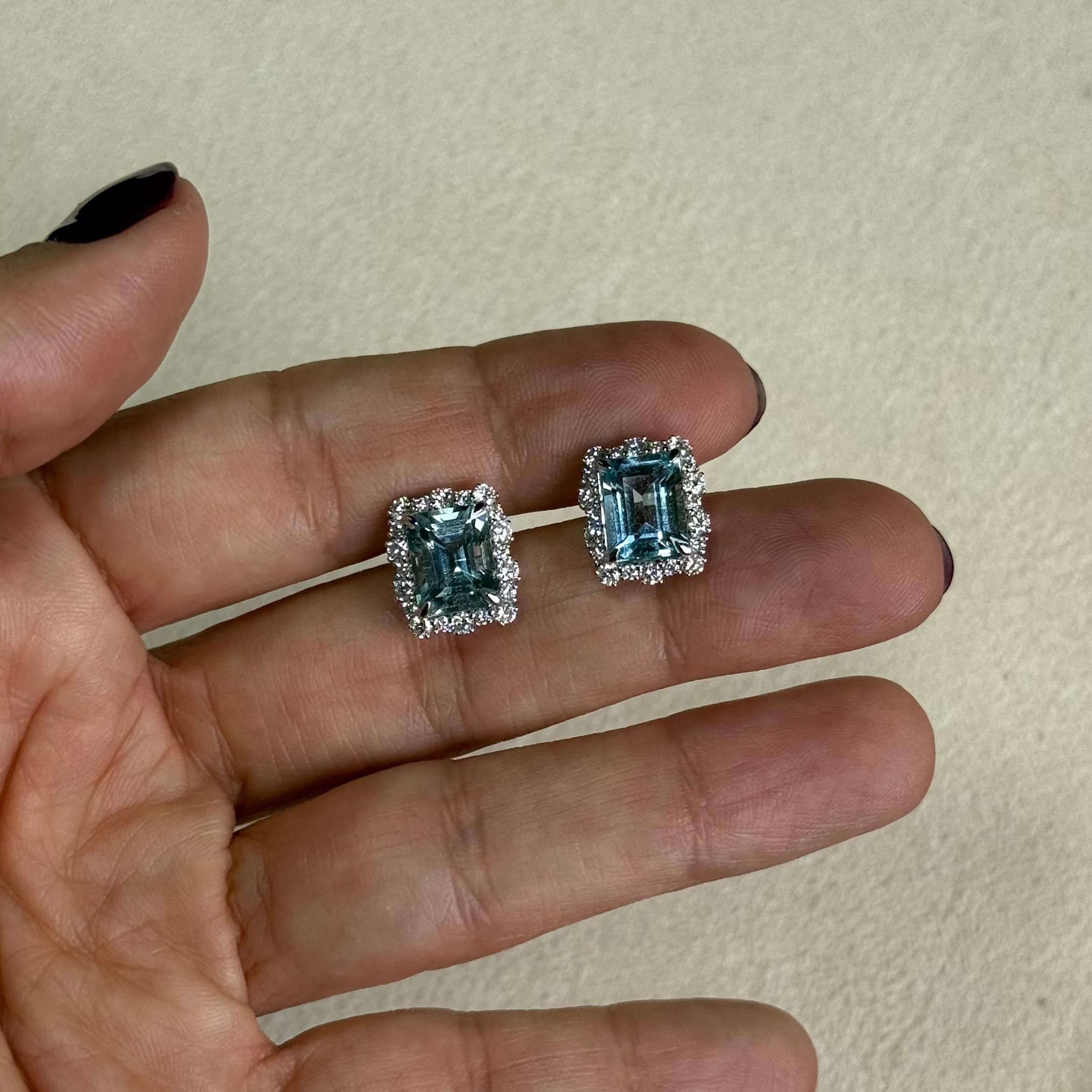 Aretes de Aguamarina