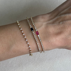 Pulsera de Diamantes con Rubí