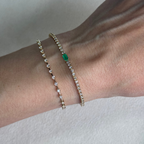 Pulsera de Diamantes con Esmeralda