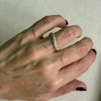 Wave Ring con Diamantes