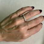 Wave Ring con Diamantes