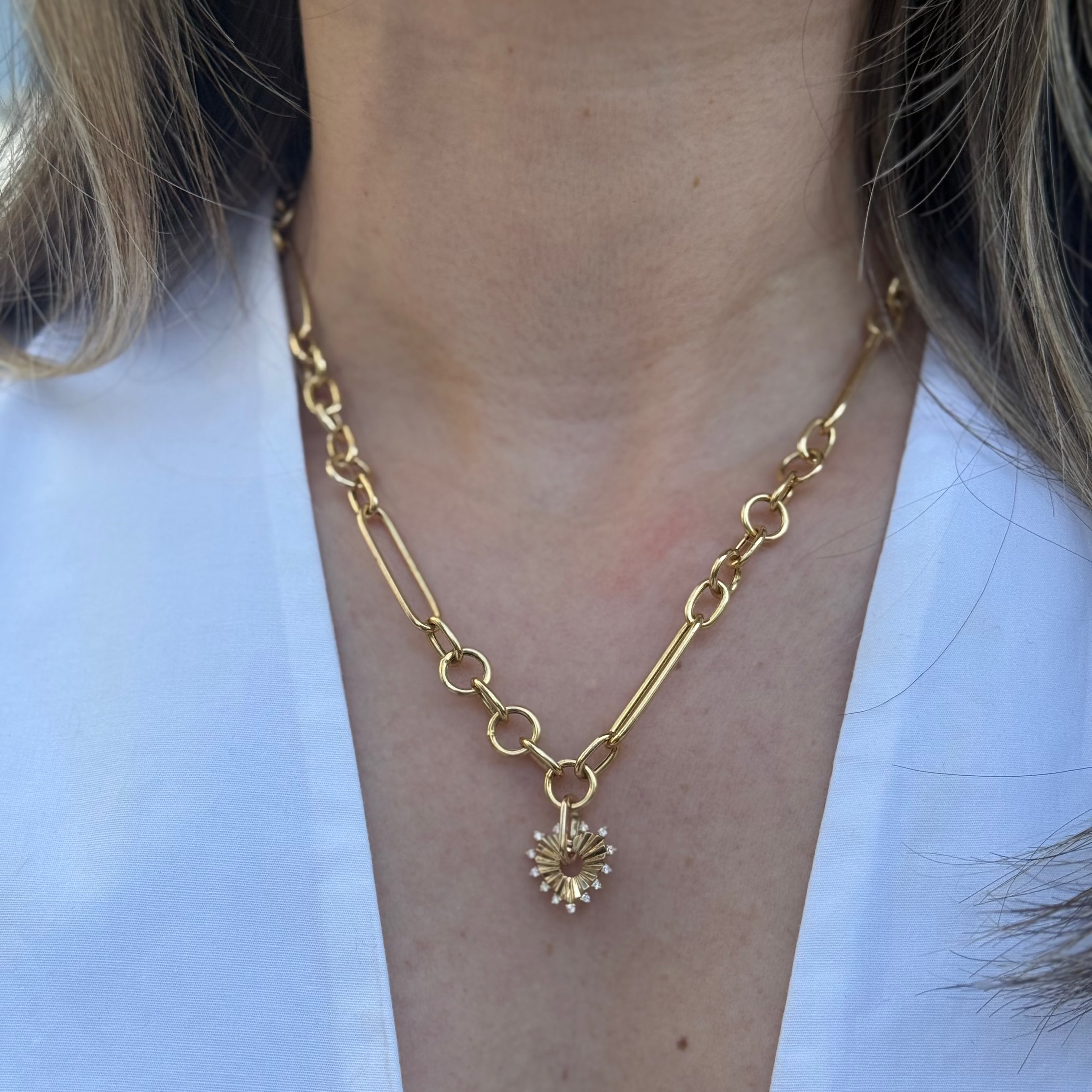 Charm de Corazon con Diamantes