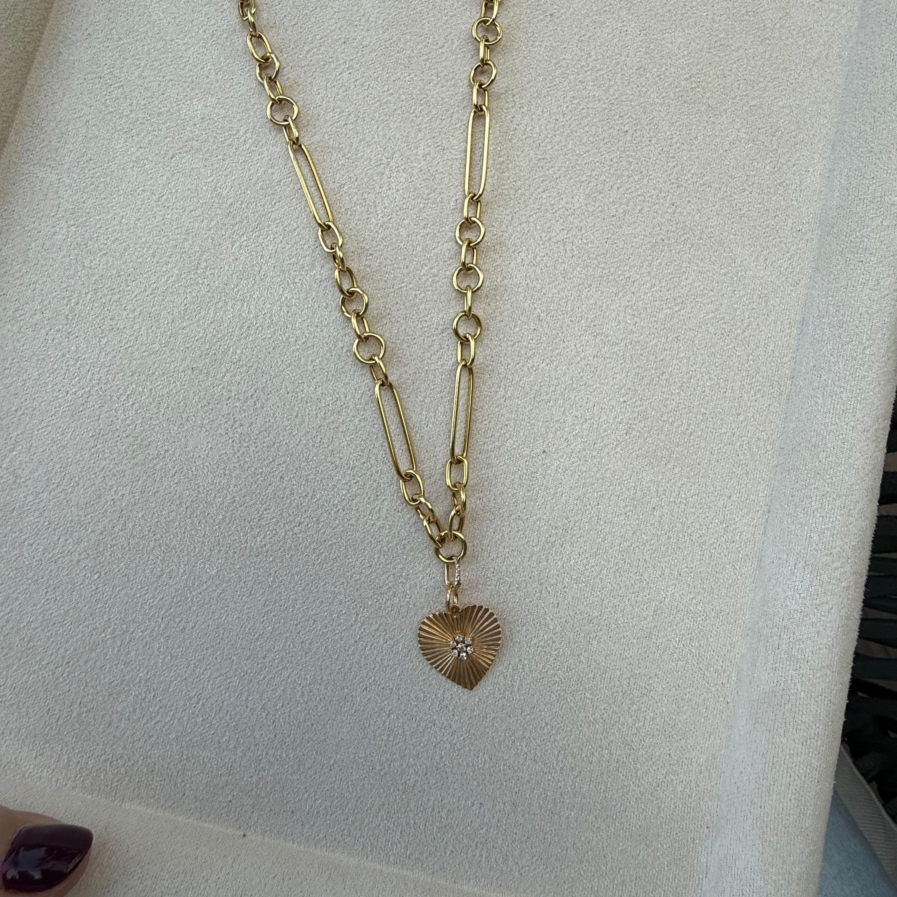 Charm de Corazon con Diamantes