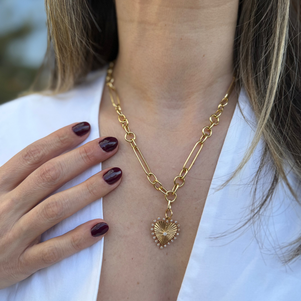 Charm de Corazón con Diamantes