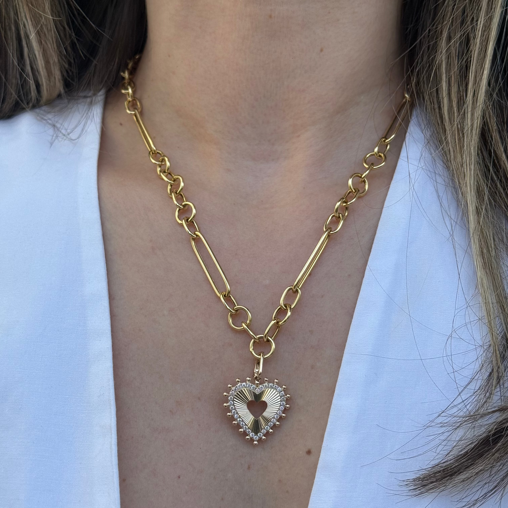 Charm de Corazón con Diamantes