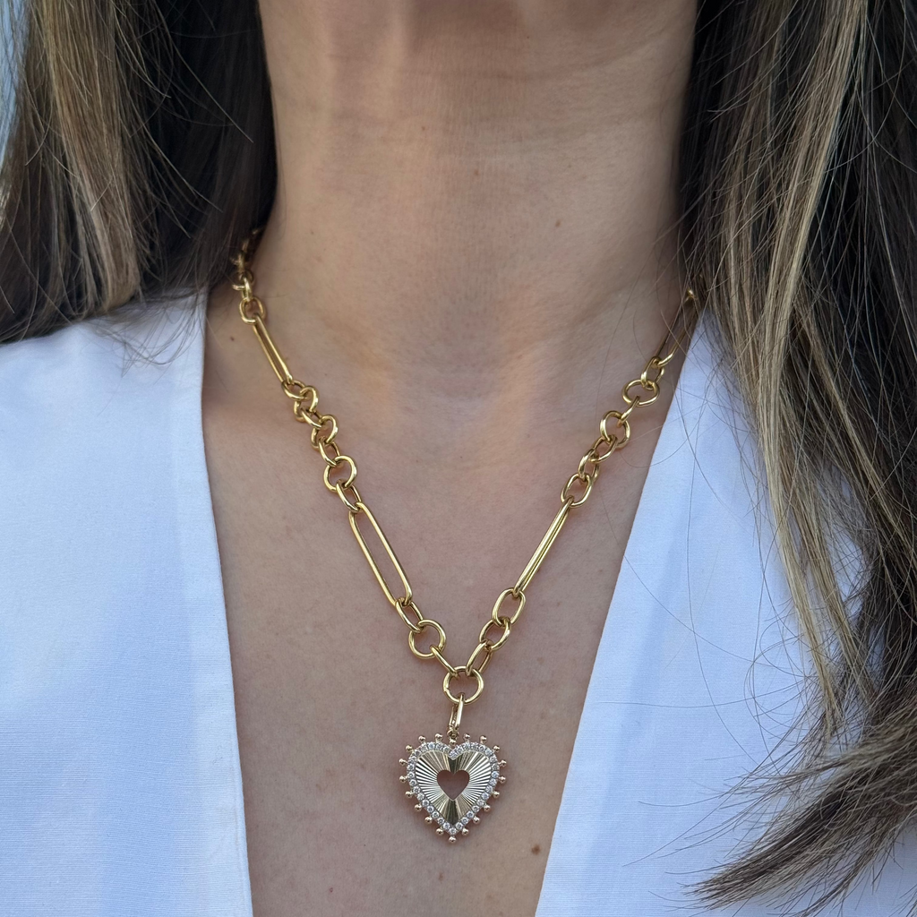 Charm de Corazón con Diamantes