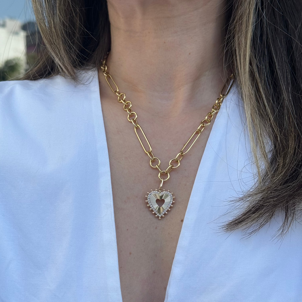 Charm de Corazón con Diamantes