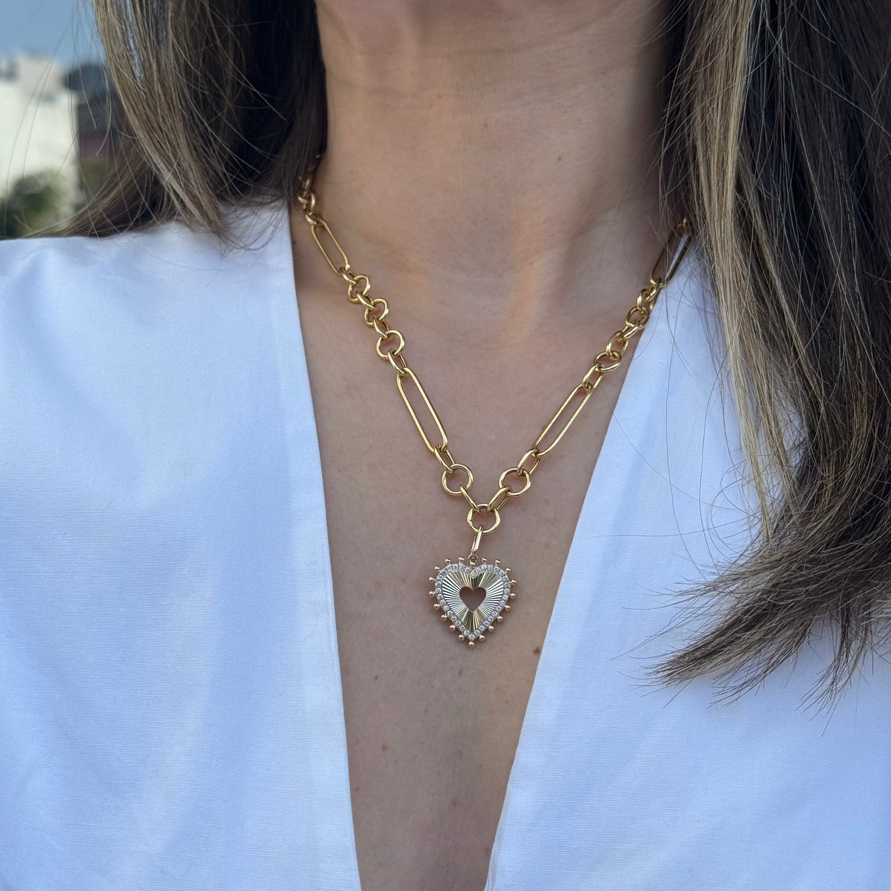 Charm de Corazón con Diamantes