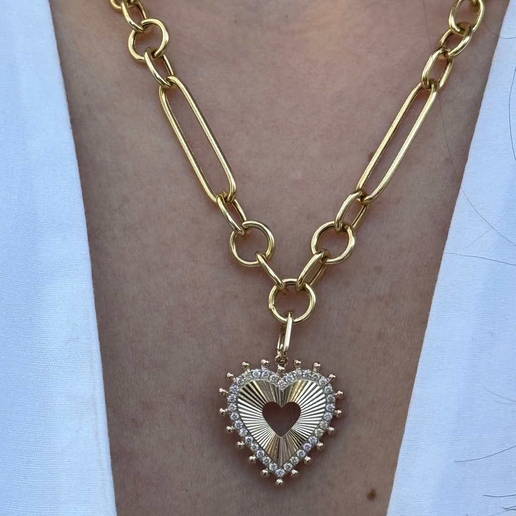 Charm de Corazón con Diamantes