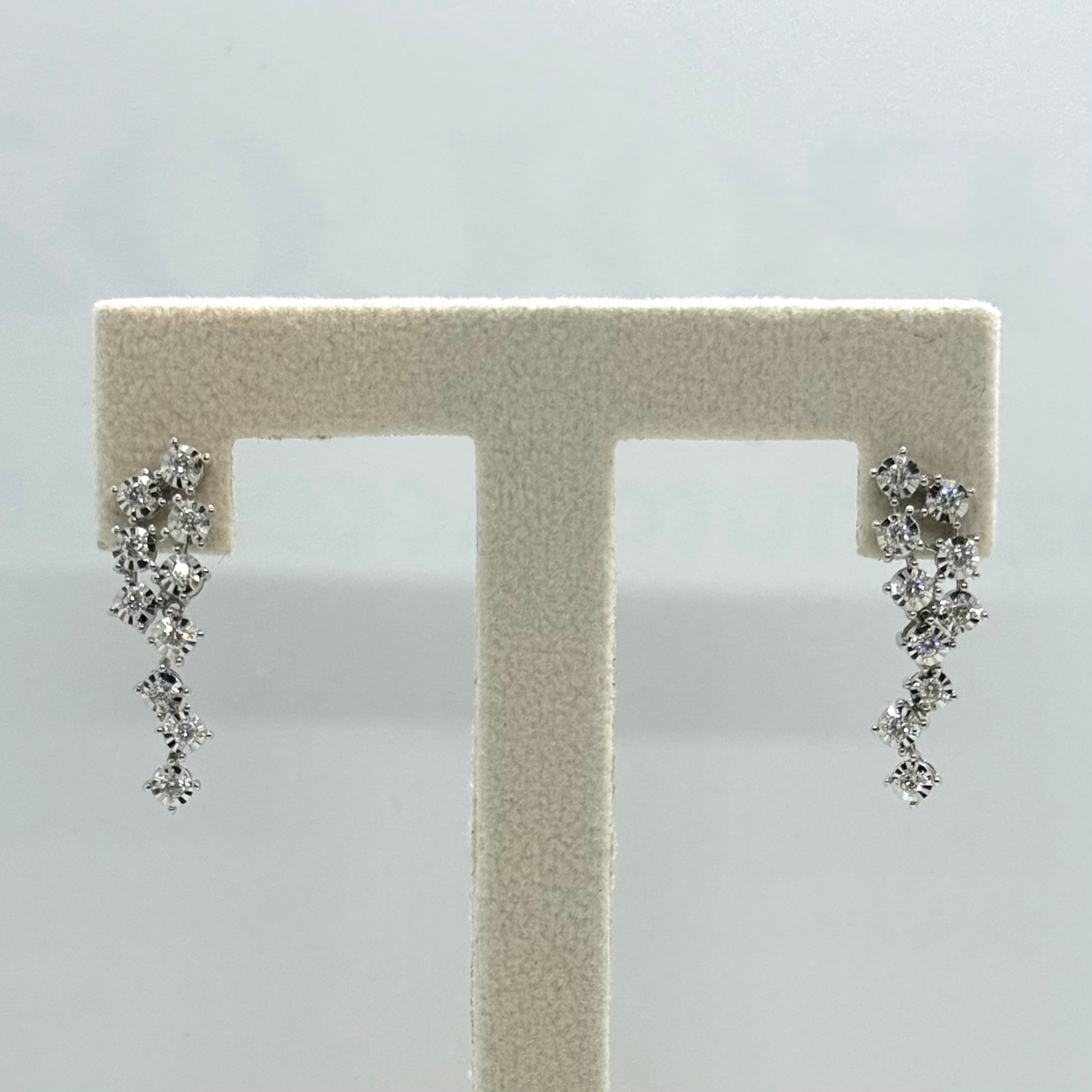 Aretes de Diamantes Largos