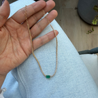 Tennis Necklace con Esmeralda