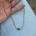 Tennis Necklace con Esmeralda