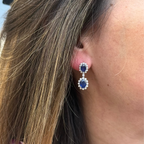 Aretes de Zafiros con Diamantes