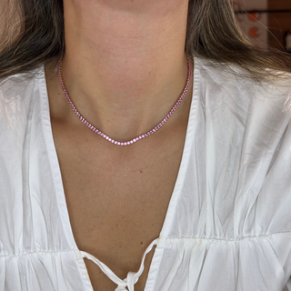 Collar de Zafiros Rosas