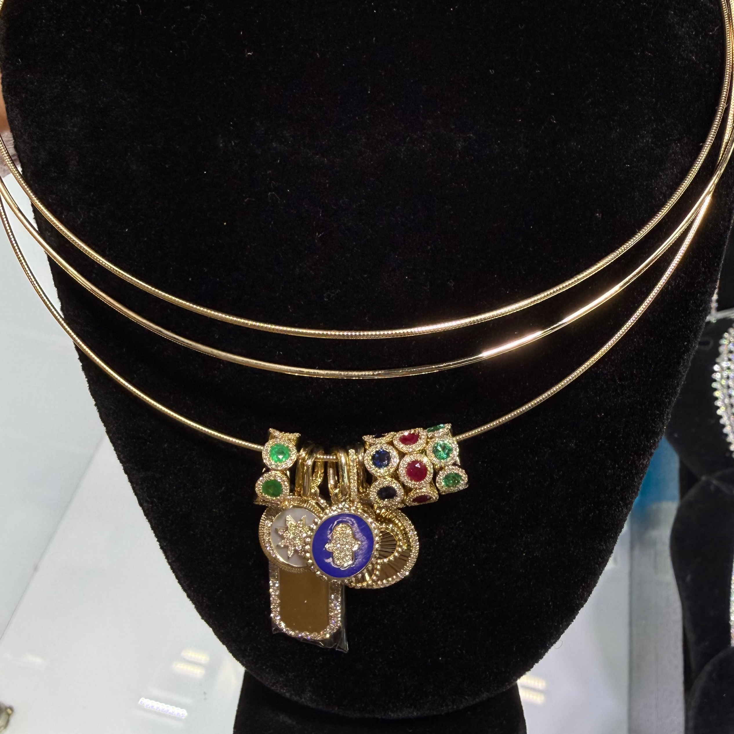 Rondelle de Zafiro con Diamantes